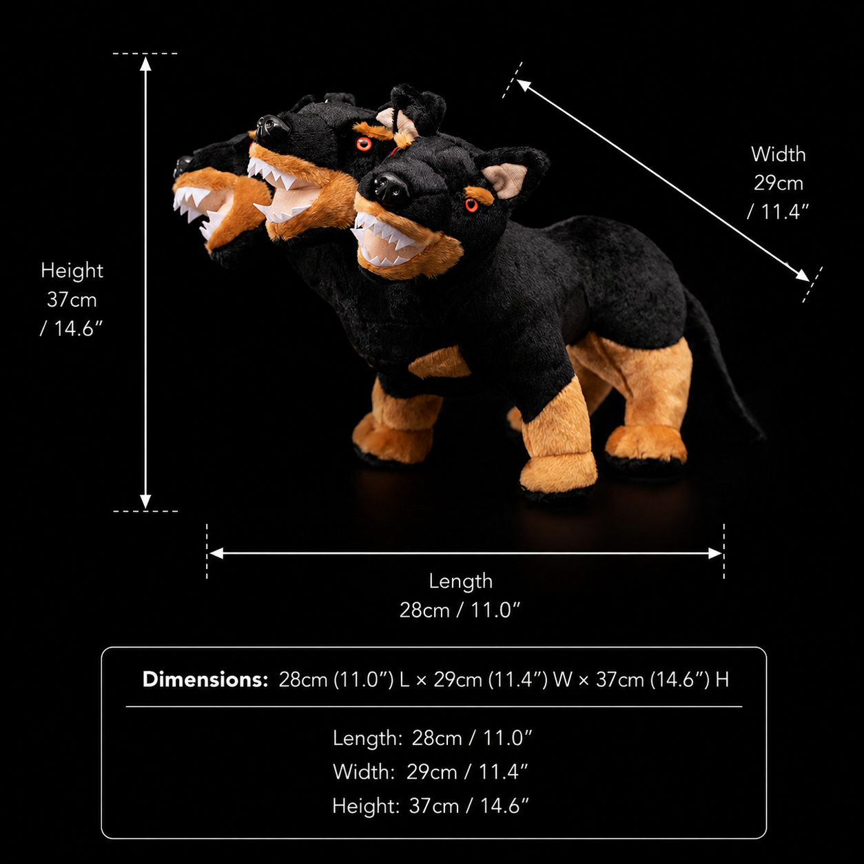 Cerberus Soft Stuffed Plush Toy