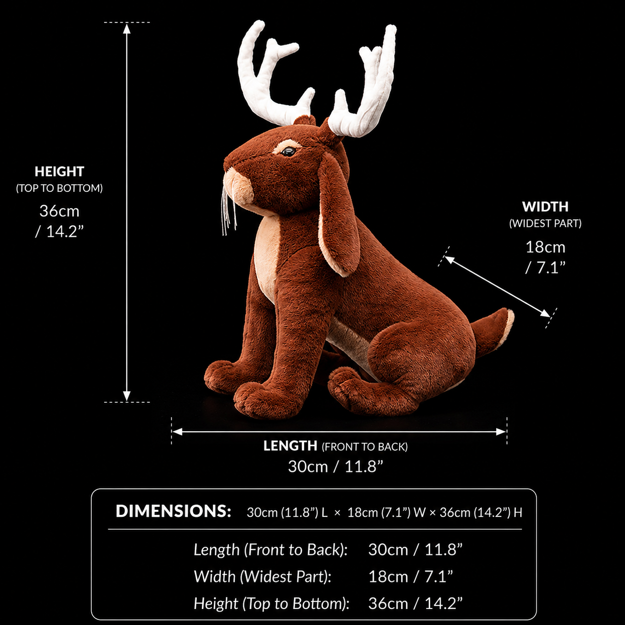 Jackalope Soft Stuffed Plush Toy